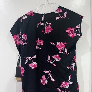 Halogen blouse color black-pink Morgana floral size small